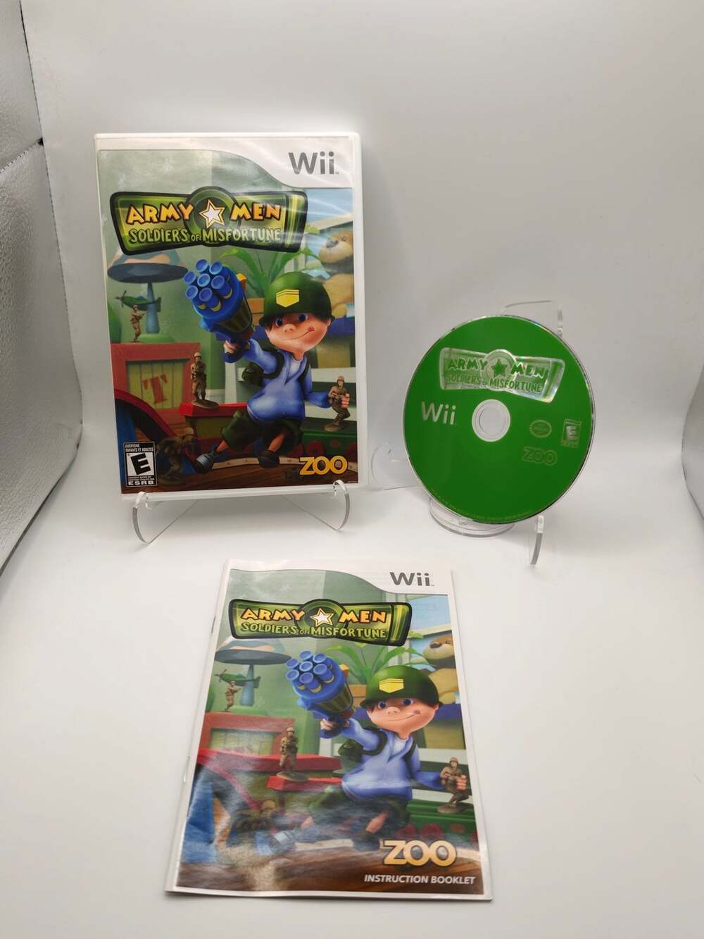 Army Men Soldiers of Misfortune Nintendo Wii ZOO CIB Tested